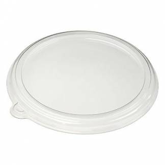 Plastl&aring;g rund &Oslash;150 mm klar RPET til Sk&aring;l rund bagasse