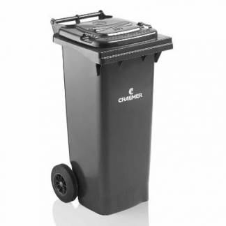 Affaldscontainer 80 ltr 2-hjulet Antracitgr&aring;