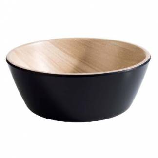 Sk&aring;l Frida 0.25 ltr &Oslash;12.5x4.5 cm Melamin Sort/Tr&aelig;look