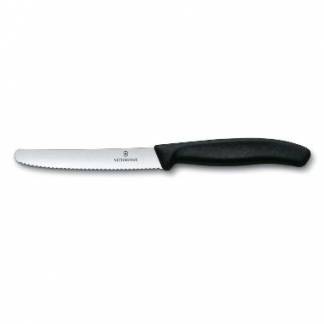 Tomat/ p&oslash;lsekniv Classic Victorinox 11 cm Sort