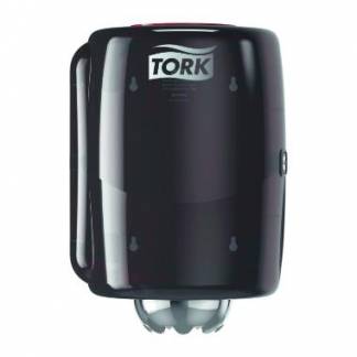 Dispenser H&aring;ndkl&aelig;derulle Tork M2 R&oslash;d/Sort