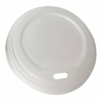 Drikkel&aring;g CPLA &Oslash;73xH15mm Til Kaffeb&aelig;ger Hvid