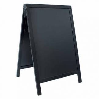 Gadeskilt Securit 85x55 cm Sort ramme