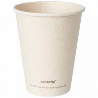 Kaffeb&aelig;ger bagasse/PLA 25 cl &Oslash;80 mm Sweet bionedbrydelig