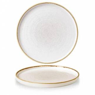 Tallerken Stonecast &Oslash;21xH2cm Flad med kant Porcel&aelig;n Vanilje