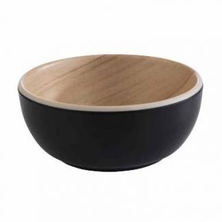 Sk&aring;l Frida 0.1 ltr &Oslash;8.5x3.5 cm Melamin Sort/Tr&aelig;look