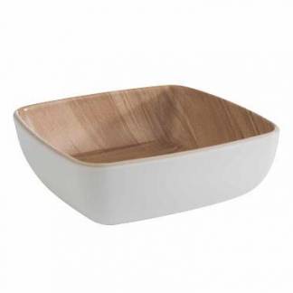 Sk&aring;l Frida 0.37 ltr 12.5x12.5x4.5 cm Melamin Hvid/Tr&aelig;look