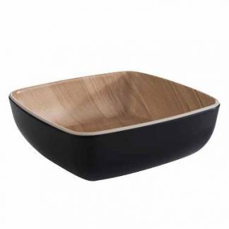 Sk&aring;l Frida 0.37 ltr 12.5x12.5x4.5 cm Melamin Sort/Tr&aelig;look