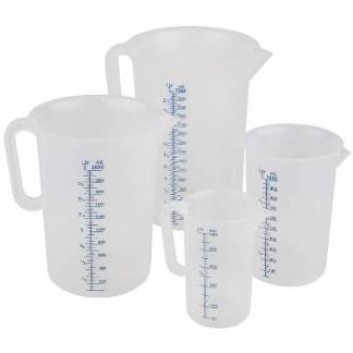 Målekande 5 liter med hank Ø205xH275 mm Polypropylen