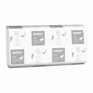 H&aring;ndkl&aelig;deark Katrin Plus NonSto Z-Fold 2-lag L24xB20.6xD8.5cm Nyfiber Hvid Flush