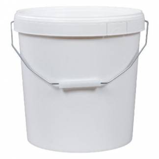 Spand 14,4 ltr med hank Emsafe &Oslash;292 mm uden l&aring;g plast hvid