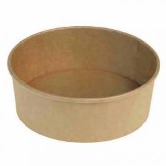Salatsk&aring;l Catersource rund 750ml &Oslash;148mmx61mm brun kraft med PE