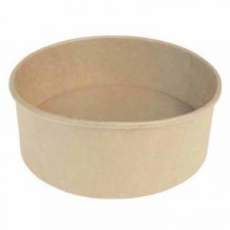 Salatsk&aring;l Catersource rund 1000ml &Oslash;148mmx78mm brun kraft med PE
