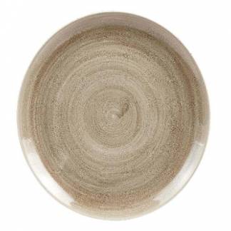 Tallerken Coupe Stonecast Patina &Oslash;28.8cm Porcel&aelig;n Taupe