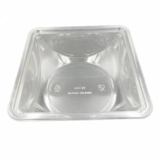 Bowle sk&aring;l kvadratisk 180x180x53 mm lav APET klar