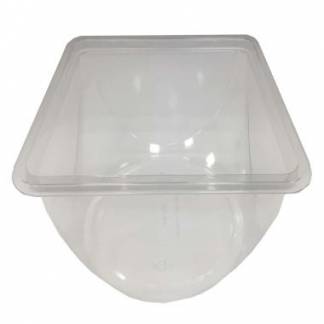 Bowle sk&aring;l kvadratisk 180x180x70 mm h&oslash;j APET klar