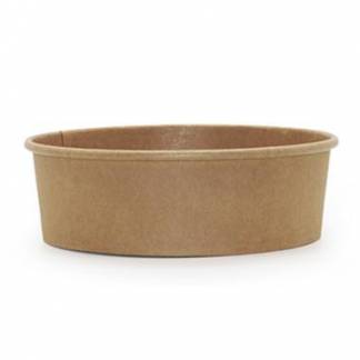 Salatsk&aring;l wok 500 ml &Oslash;150x46 mm kraft PE-belagt karton Brun