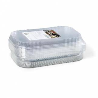 Alubakke Ready2Cook 1442 ml 265x162x47 mm med Apet plastl&aring;g 10 s&aelig;t sampak