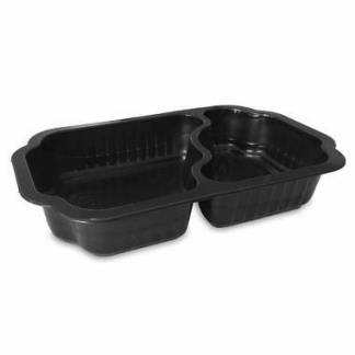Bakke 2-rum Take Home 650/420 ml 250x159x45 mm PP Sort