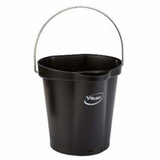 Spand Vikan Hygiejne 6 ltr Sort Reng&oslash;ring/f&oslash;devarekontakt