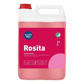 Sanitetsrengøring alkalisk Kiilto Rosita Svanemærket med parfume 5 ltr rød