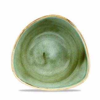 Sk&aring;l Stonecast 37cl 18.5cm Trekant. Porcel&aelig;n Salturt Gr&oslash;n