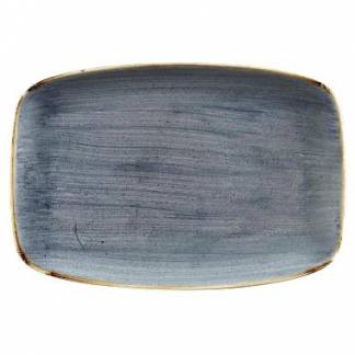 Serveringsfad Stonecast 34.4x23.4 cm Porcel&aelig;n Bl&aring;b&aelig;r