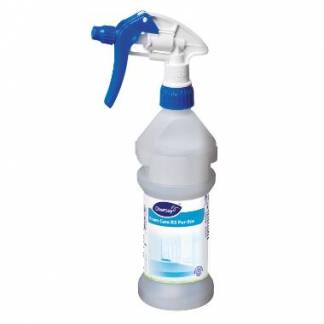 Flaske Tom Spray 300ml med Hoved/Label Gr&aring;/Bl&aring; til Room Care R3 Pur-Eco