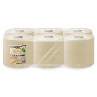 Toiletpapir EcoNatural Jumbo 2-lag 180m Ecolabel/C2C Genbrugsfiber