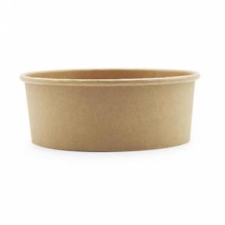 Salatbakke rund 1090 ml &Oslash; 165 x 55 mm kraft/pe Brun