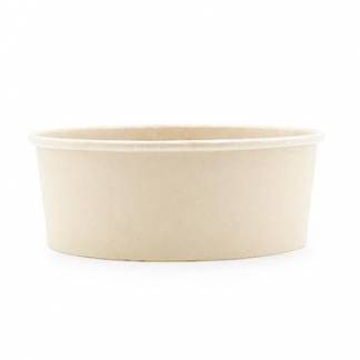Salatsk&aring;l rund 1300 ml &Oslash;182xH70mm bambuspapir/PE-belagt Brun