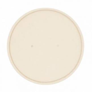 L&aring;g rund &Oslash;185 mm bambuspapir/PE-belagt til salatb&aelig;ger 1300 ml Brun