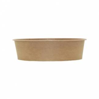Salatsk&aring;l rund 900 ml &Oslash;185 mm H50 mm kraft/PE-belagt Brun
