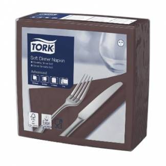 Serviet Tork 39x39cm 3-lag Brun