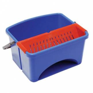 Spand Express Mini 10ltr med Presse Bl&aring;/R&oslash;d til fladmopper