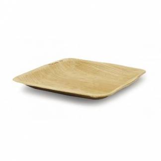 Tallerken fad 15x15 cm firkantet palmeblad
