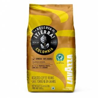 Kaffe Lavazza Colombia Espresso 1kg Rainforrest Alliance hele b&oslash;nner