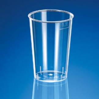 Plastglas 10 cl 75 mm &Oslash;55 mm PS Klar