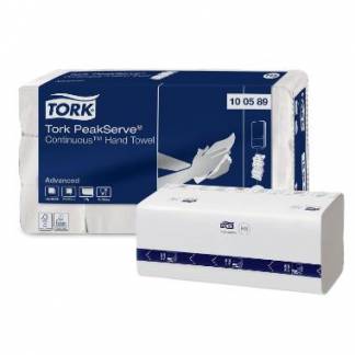 H&aring;ndkl&aelig;deark Tork Advanced H5 Interfold 1-lag L22.5xB20.1xD8.4cm Nyfiber Hvid