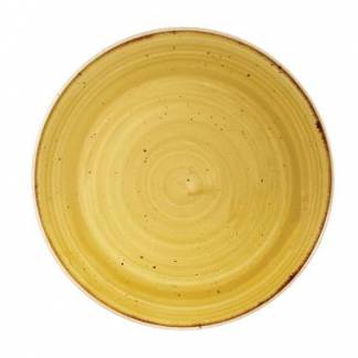 Tallerken Coupe Stonecast &Oslash;16,5cm Porcel&aelig;n Sennepsgul
