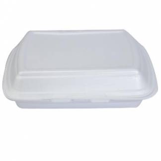 Termobakke 3-rum 247x198x75 mm H&aelig;ngslet l&aring;g XPS Hvid HP 4/3 TT