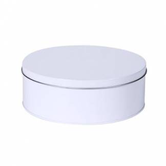 D&aring;se med l&oslash;st l&aring;g &Oslash;179x70 mm Tin Hvid