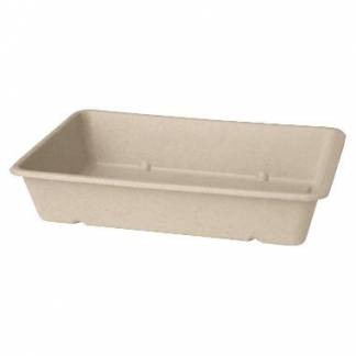 Sk&aring;l rektangul&aelig;r 1200 ml 230x155x46 mm Bagasse natur FF