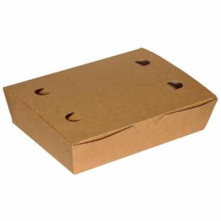 P&oslash;lse&aelig;ske Stor L200xB140xH50mm Pap med l&aring;g Brun/Hvid