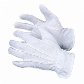 Handske str 7 Str&aring;lesyet uden Dotter Bomuld Hvid