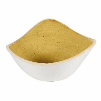 Sk&aring;l Stonecast  26cl 15.3 cm Trekant Porcel&aelig;n Sennepsgul