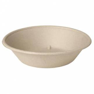 Sk&aring;l rund 800 ml &Oslash;194x48 mm Brun Bagasse FF natur
