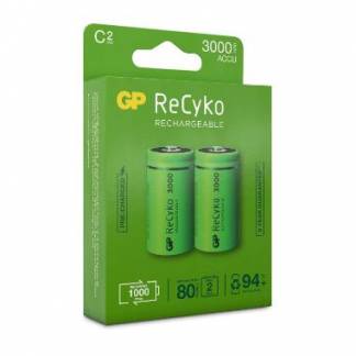 Batteri GP ReCyko Genopladelig C 3000 mAh 2 pak