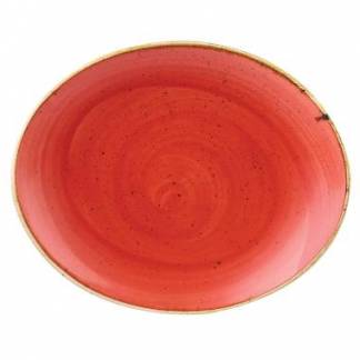 Tallerken Coupe Stonecast 19.2x16 cm Oval Porcel&aelig;n B&aelig;rr&oslash;d