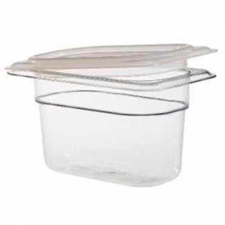 L&aring;g til Kantine med pakning 1/9GN Polypropylen Klar